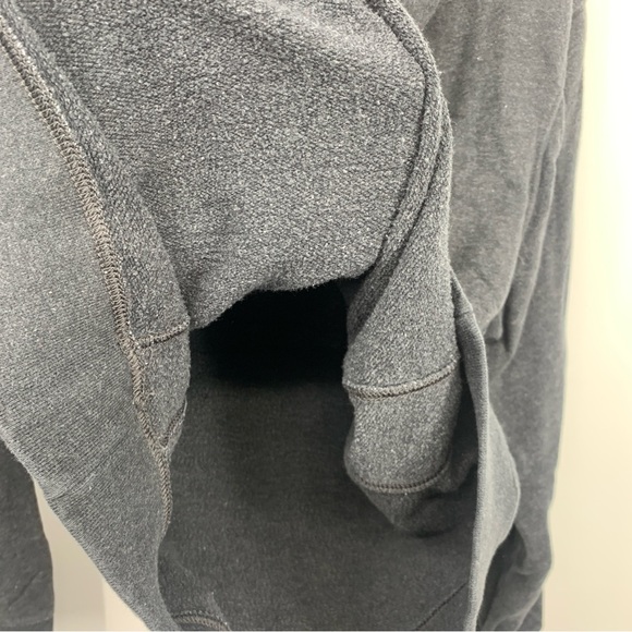 Nike Women Size Small Hoodie Sweatshirt Pullover Top Black Gray Swoosh Logo - Picture 6 of 8